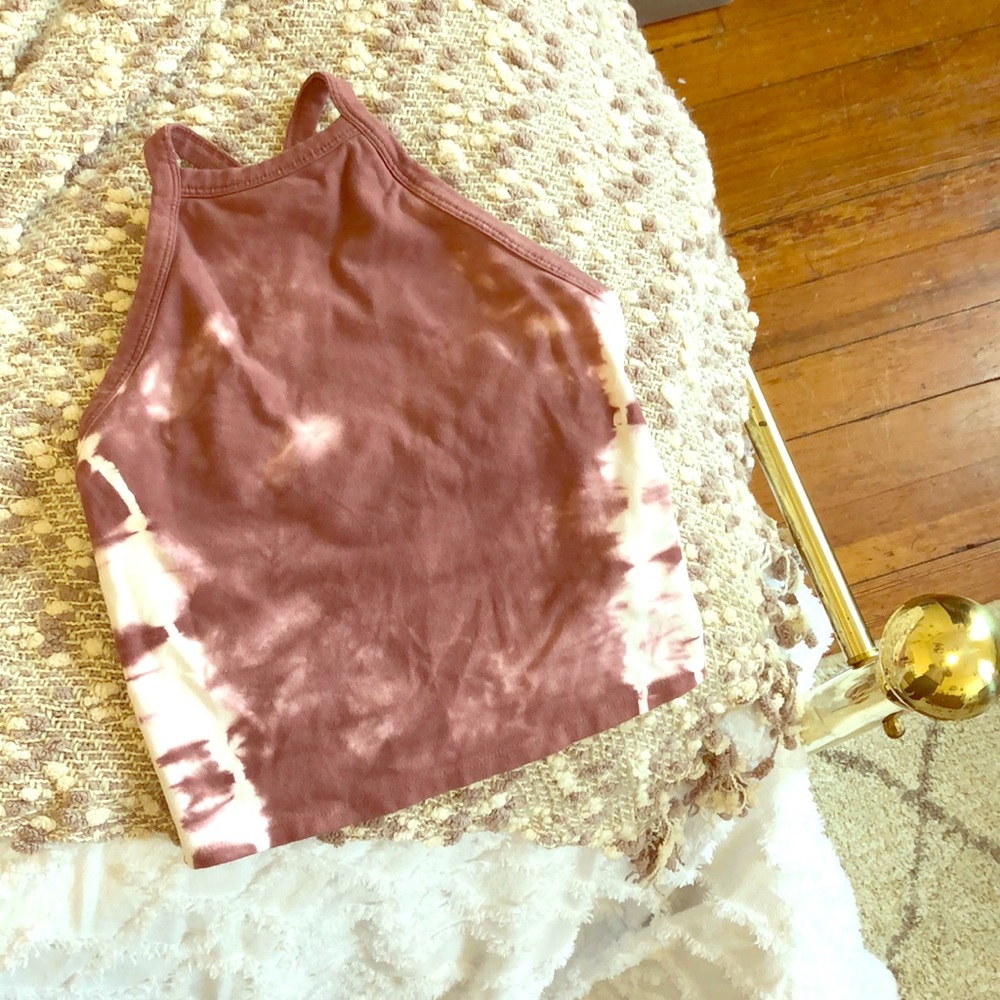 High Neck Workout Crop Tie Dye Tank!